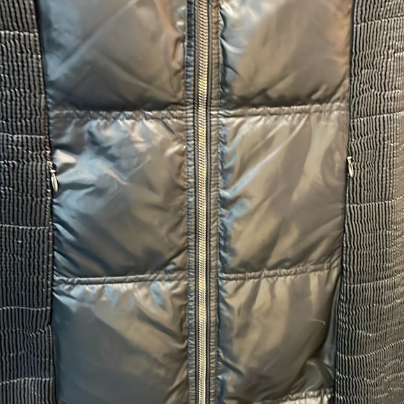 BCBGMaxazria Beautiful Black Puffer Knee Length Coat Removable Fur -XS- #0044 - Picture 6 of 16